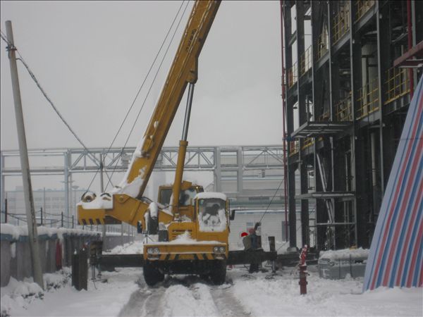 第四項目部冰天雪地施工忙